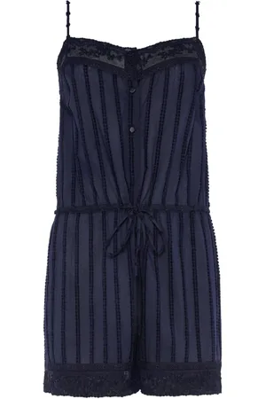 ERES Pastel lace-detailing playsuit