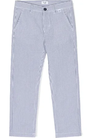 Il gufo Mid-rise striped cotton trousers