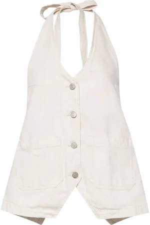 Reformation Brittany denim halter top