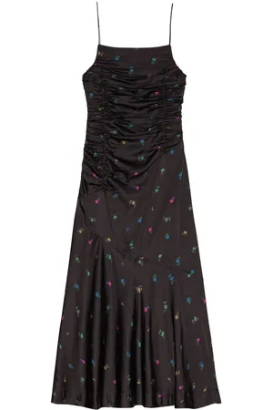Ganni Ruched slip dress