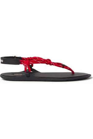 Miu Miu Cord-strap leather sandals