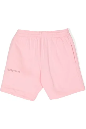 The Pangaia Text-print cotton track shorts