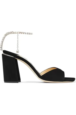 Jimmy Choo Saeda 85mm crystal-strap sandals