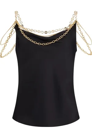 Paco rabanne Chain-detail cowl-neck top