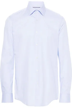HUGO BOSS Striped poplin shirt