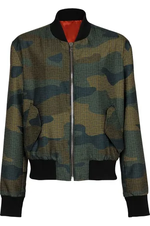 Balmain Monogram camouflage-print bomber jacket