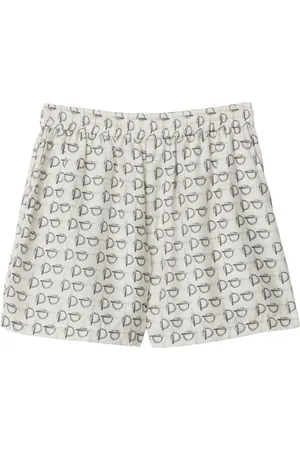 Burberry Toggle-print silk shorts