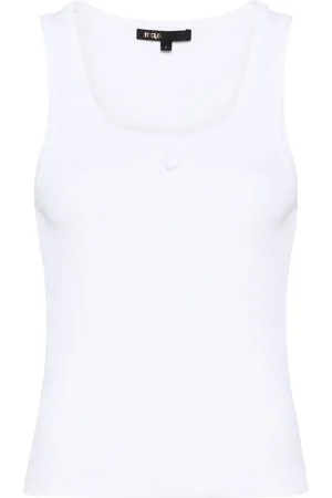 Maje Clover-embroidered tank top