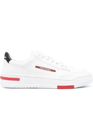 Ralph Lauren Logo-patch leather sneakers