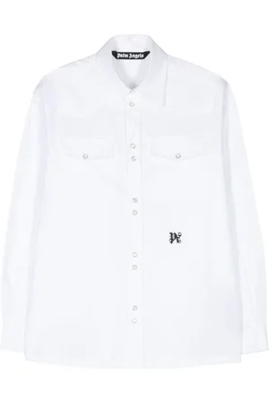 Palm Angels Logo-embroidered cotton shirt