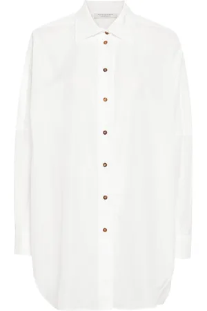 Serafini Drop-shoulder crepe shirt