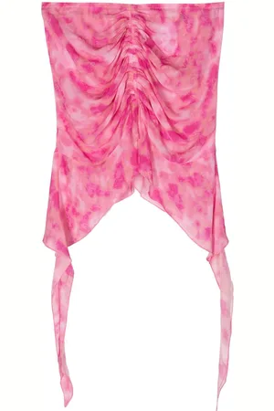 MISBHV Tie-dye chiffon miniskirt