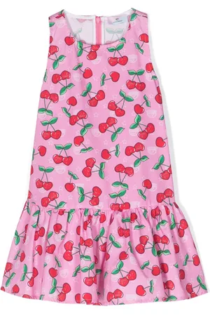 Chiara Ferragni Cherry-print poplin flared dress