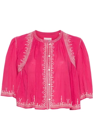 Marant Etoile Perkins embroidered-detailing blouse