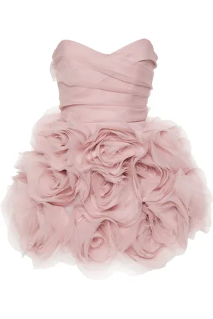 Ana Radu Floral-appliqué tulle mini dress