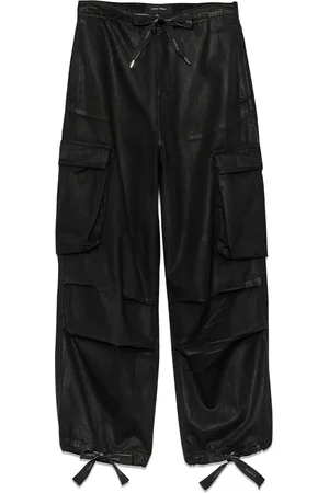Purple Brand Bow-fastening cargo trousers