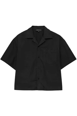 Purple Brand Logo-embroidered cotton shirt