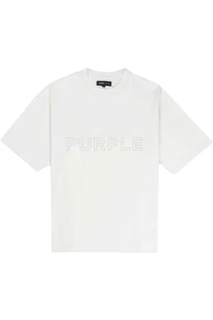 Purple Brand Paint-splatter cotton T-shirt