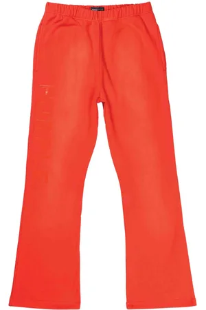 Purple Brand Debossed-logo cotton-fleece track pants