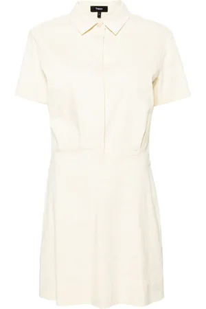 THEORY A-line button-up minidress