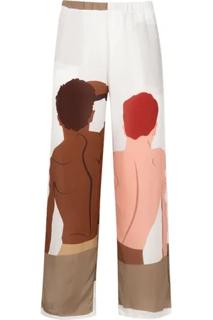 AMIR SLAMA Graphic-print silk shirt