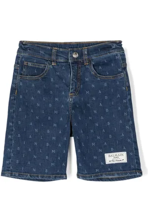 Balmain Logo-print denim shorts