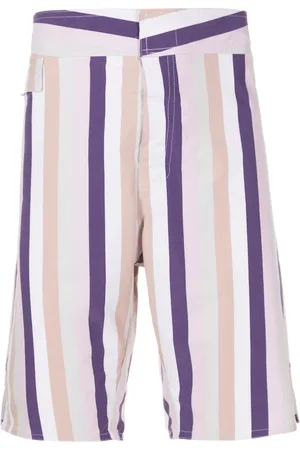 AMIR SLAMA Striped mid-rise bermuda shorts