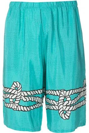 AMIR SLAMA Graphic-print silk bermuda shorts