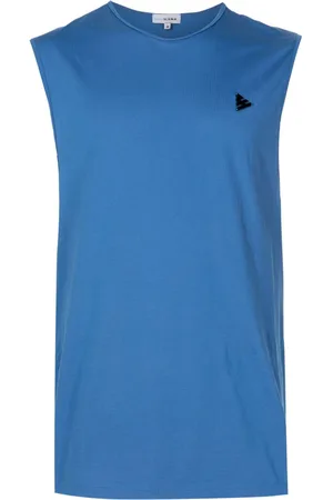 AMIR SLAMA Logo-plaque cotton tank top