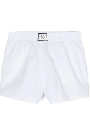 DOUUOD KIDS Logo-patch jersey boxer shorts