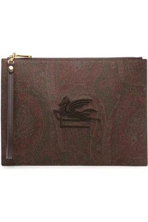 Etro Paisley-jacquard clutch bag