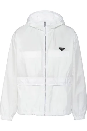 Prada Logo-plaque hooded windbreaker