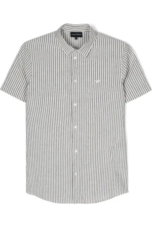Emporio Armani Logo-embroidered striped shirt