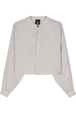 THOM KROM Cropped linen shirt