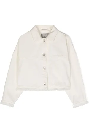 Il gufo Fringed twill cotton jacket