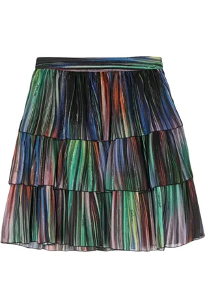 Roberto Cavalli Ruffled striped skirt