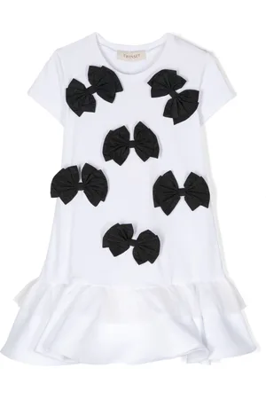 Twin-Set Bow-detailing peplum dress