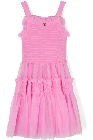 Twin-Set Smocked tulle dress