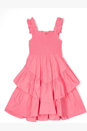 Twin-Set Ruffled cotton midi dress
