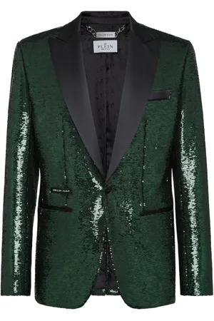 Philipp Plein Sequin-design single-breasted blazer