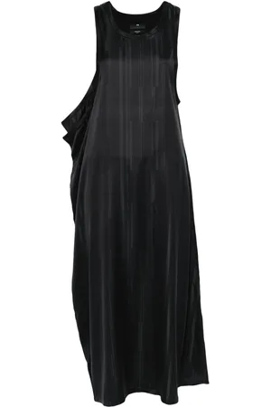 Y-3 Striped twill maxi dress