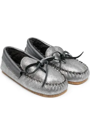 PèPè Metallic leather moccasins