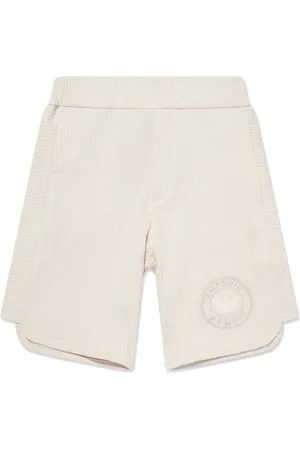 Emporio Armani Logo-embroidered ribbed shorts