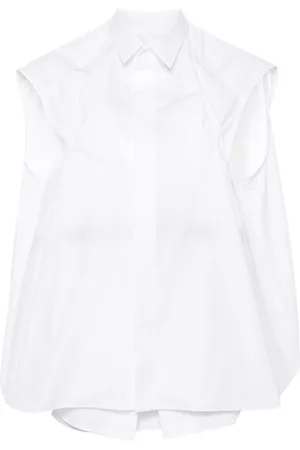 SACAI Layered-design sleeveless blouse