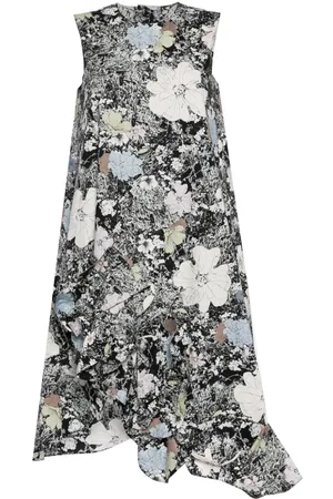 JNBY Floral-print cotton midi dress