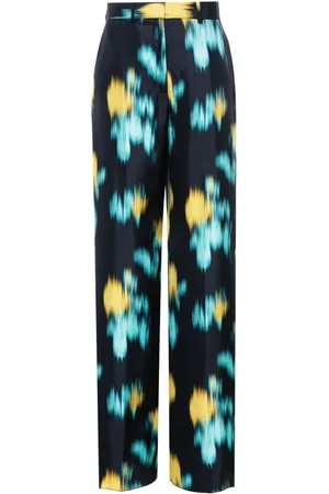 Lanvin Abstract-print wide-leg trousers