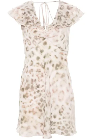ROTATE Leopard-print mini dress