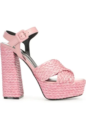 Sergio Rossi Sr Seville platform raffia sandals