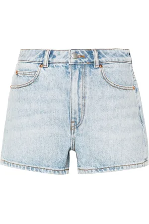 Alexander Wang Logo-embroidered denim shorts