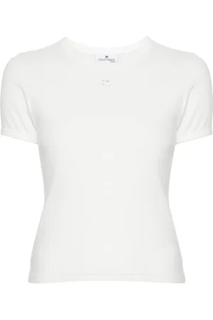 Courrèges Reedition Contrast cotton T-shirt